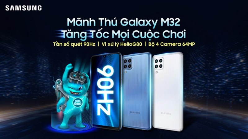 Galaxy M32 ra mắt tại Việt Nam với Màn hình Super AMOLED 90Hz